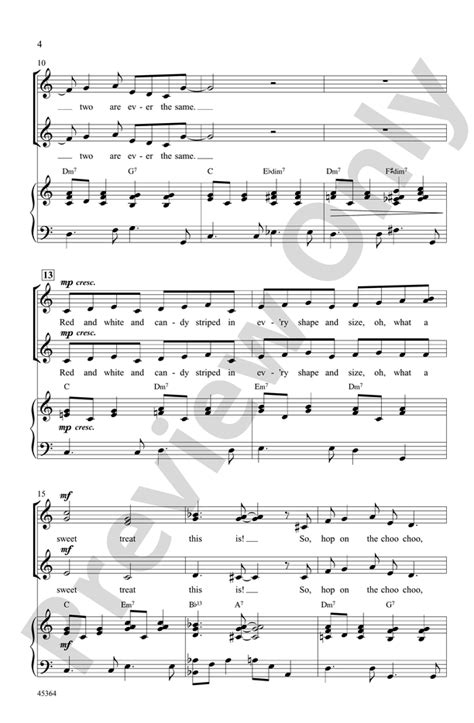 Candy Cane Lane: SSA Choral Octavo: Jennifer Zuffinetti - Digital Sheet ...