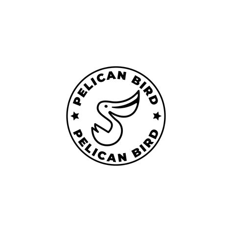 Premium Vector | Abstract flying pelican logo stamp outline pelican ...