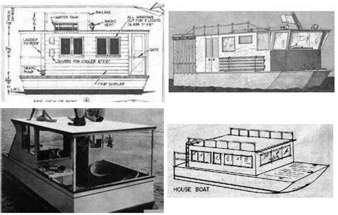 Free Houseboat Plans and Designs for Building a House Boat or Pontoon