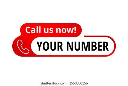 Call Us Button Creative Template Phone Stock Vector (Royalty Free ...