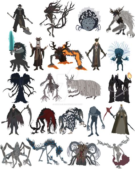 an image of many different types of monsters