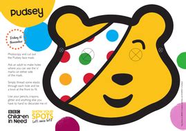 Pudsey face mask by BBCChildrenInNeed - Teaching Resources - Tes