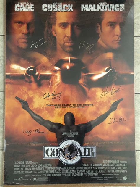 Original Con Air 1997 Movie Poster Signed by Nicolas Cage | Etsy