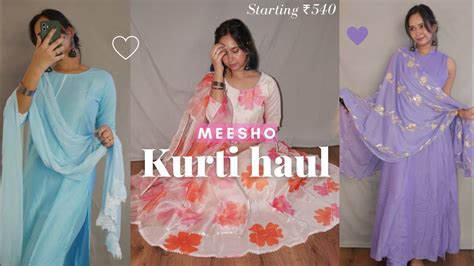 *MEESHO KURTI* HAUL | Meesho Kurta Sets Starting at Just ₹540 ...