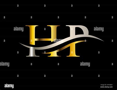 HP logo Design. Premium Letter HP Logo Design with water wave concept ...