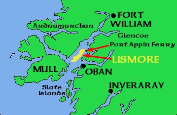 Island of Lismore near Oban Argyll Scotland Travel and Accommodation