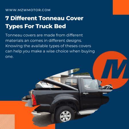 7 Different Tonneau Cover Types for Truck Bed - MZW Motor