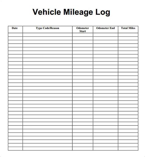 15+ Mileage Log Templates - DOC, PDF | Mileage tracker, Mileage tracker ...