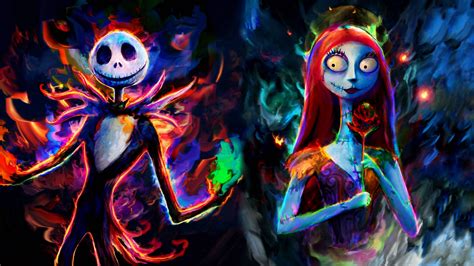 The Nightmare Before Christmas Jack And Sally Wallpaper