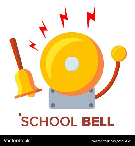 School bell ring ringing classic electric Vector Image