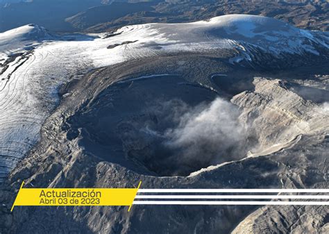 Boletín extraordinario volcán Nevado del Ruiz del 03 de abril hora 09:40 am