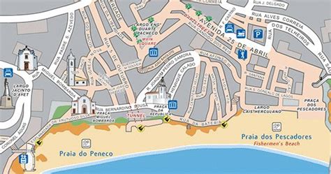 Mapa turístico de Albufeira #viagem #lisboa #portugal | Mapa turístico ...