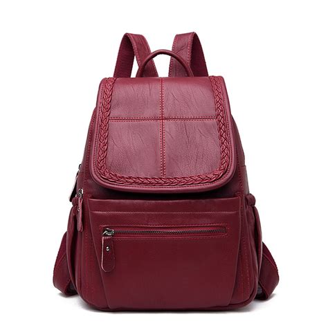 2019 Casual Women Backpack High Quality Leather Backpacks for Teenage ...