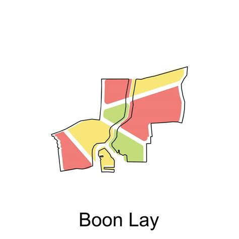 vector map of Boon Lay colorful illustration template design on white ...