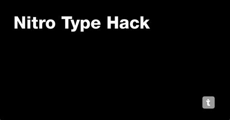 Nitro Type Hack — Teletype