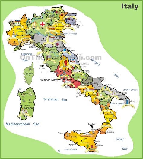 Travel Around Italy | Italy tourist, Italy map, Tourist map