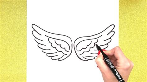 How to Draw Angel Wings: Angel Wings Drawing 👼|SIMPLE| Step by step ...