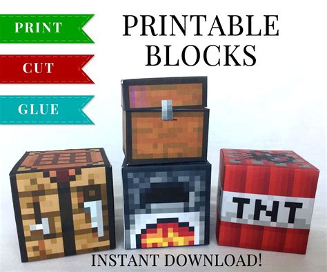 Printable Minecraft Papercraft Crafting Table - Printable Papercrafts ...