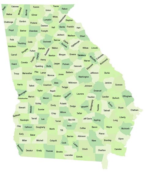 Georgia Counties Map | Teachers Retirement System of Georgia – TRSGA