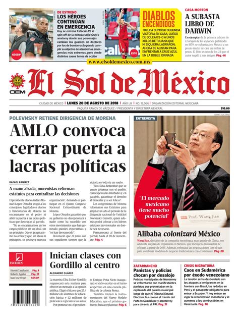 El Sol de México PDF 20 de agosto 2018 by El Sol de México - Issuu