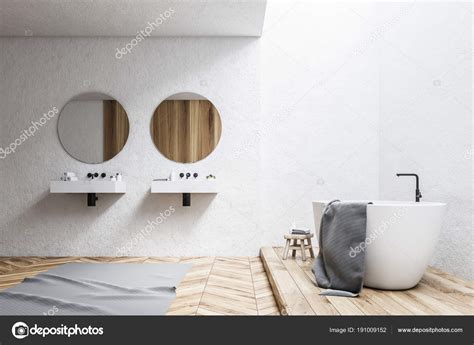 White hotel bathroom interior Stock Photo by ©denisismagilov 191009152