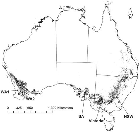 Map showing the location of trial sites throughout grain growing ...