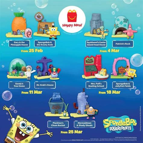 Ready Stock McDonald's Happy Meal Toys Spongebob and Squarepants 2021 ...