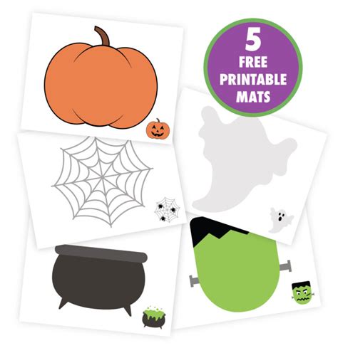 Free Printable Halloween Playdough Mats - Pjs and Paint