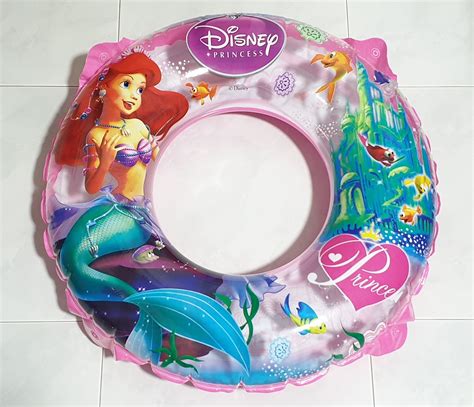 Disney Princess Ariel The Little Mermaid Inflatable Swimming Ring Float ...