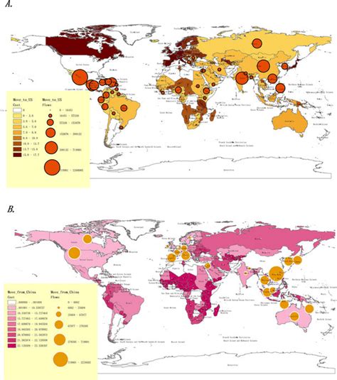 Typical immigration and emigration countries: The U.S. and China.: (A ...