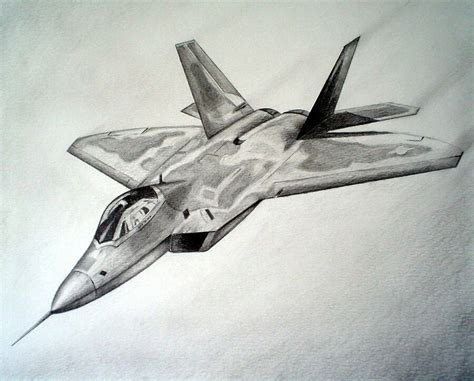 Realistic Drawing of an F22 Raptor