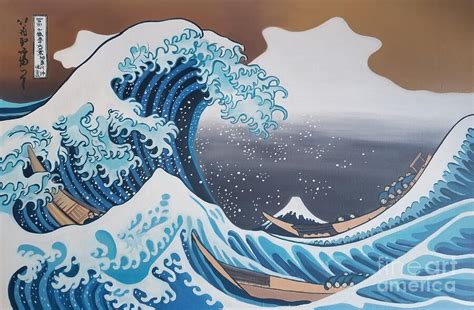 The Great Wave off Kanagawa Painting by Malgorzata Pieczonka pseud ...