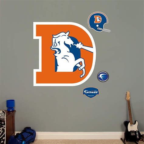 Fathead Denver Broncos Classic Logo Decal | Custom wall decals, Classic ...