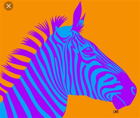 a blue and purple zebra on an orange background with the words, i am ...