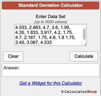 Standard Deviation Calculator