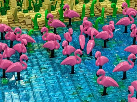 Tierisch! LEGO Flamingo Gehege – zusammengebaut