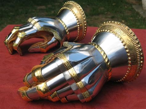 Gauntlets - Jeff Wasson | Medieval armor, Ancient armor, Helmet armor