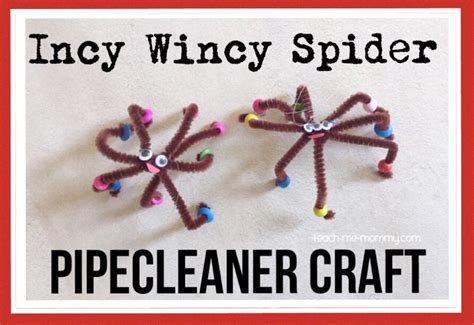 Incy Wincy Spider Pipecleaner Craft - Teach Me Mommy