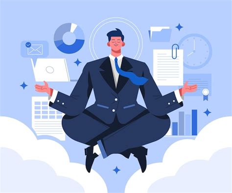 Free Vector | Illustrated business person meditating