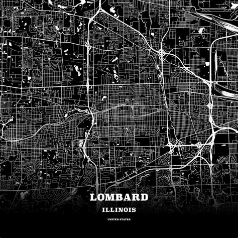 Lombard, Illinois, USA map | Map poster, Poster template, Usa map