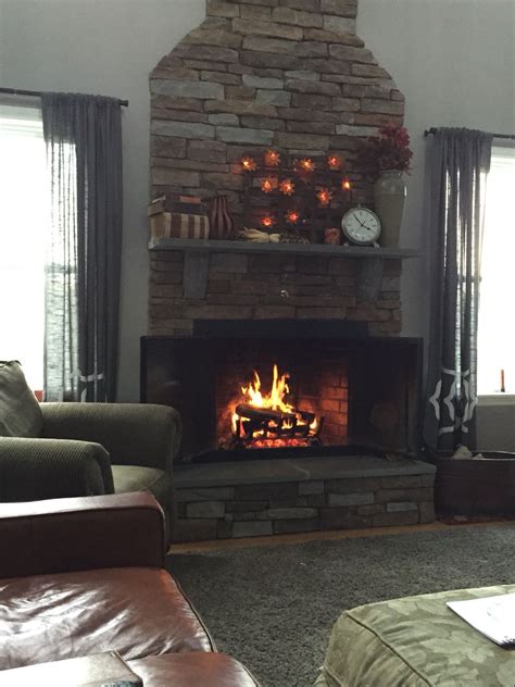 Cozy fall fireplace. | Fall fireplace, Fireplace, Home decor