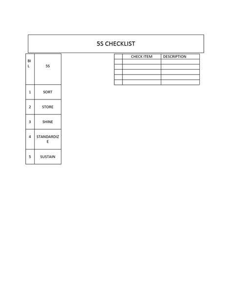 5s Checklist | PDF