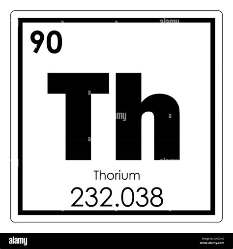 Thorium chemical element periodic table science symbol Stock Photo - Alamy