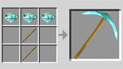 HOW TO CRAFT a REALISTIC DIAMOND PICKAXE in MINECRAFT? SECRET RECIPE ...