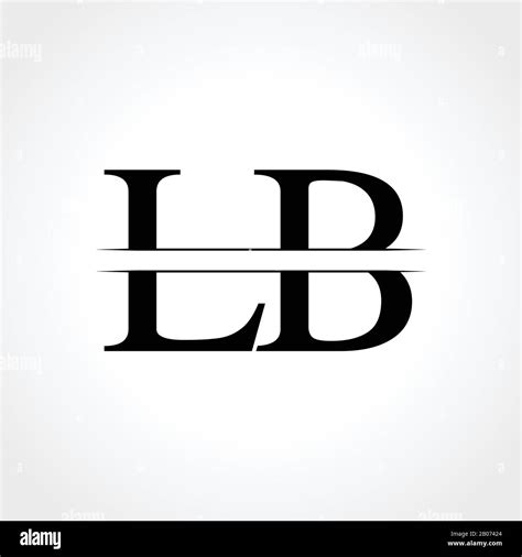 Initial LB letter Logo Design vector Template. Abstract Black Letter LB ...