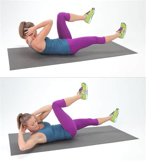 Bicycle Crunches | Exercises For Side Abs | POPSUGAR Fitness Photo 2