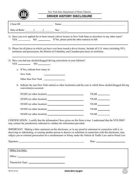 Mv 47 Form ≡ Fill Out Printable PDF Forms Online