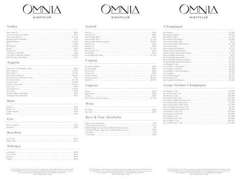 Omnia Nightclub | Table Service Pricing & Reservations