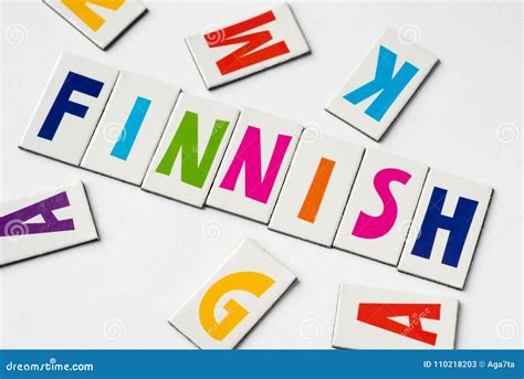 Word Finnish Made of Colorful Letters Stock Image - Image of foreign ...