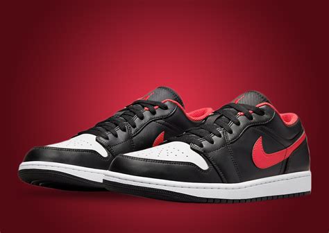 This Air Jordan 1 Low Gets A Clean Black Fire Red Makeup - Sneaker News